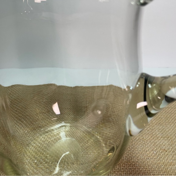 Vintage craft glass drink pitcher green hue 1/2 gallon container princess house - Picture 8 of 13